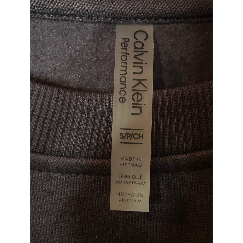 Calvin Klein Performance Women's Logo Tape‎ Cropped Sweatshirt Pullover Top - Picture 3 of 8